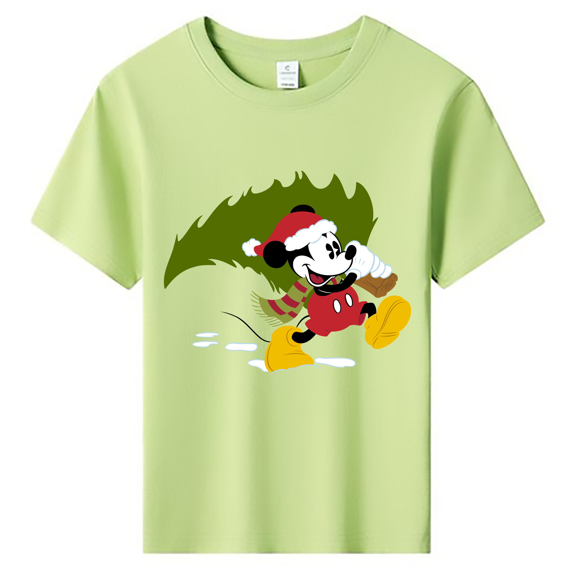 ミッキーマウス Mickey Mouse 綿100％キッズTシャツ（フロントプリント）